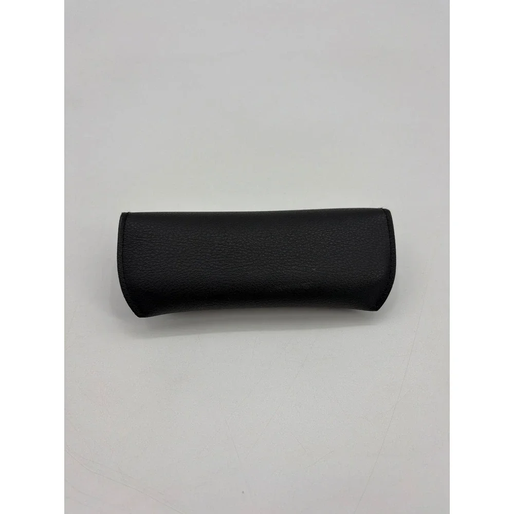 Ray-Ban Black Pebbled Leather Sunglasses Case with Microfiber Cleaning Cloth